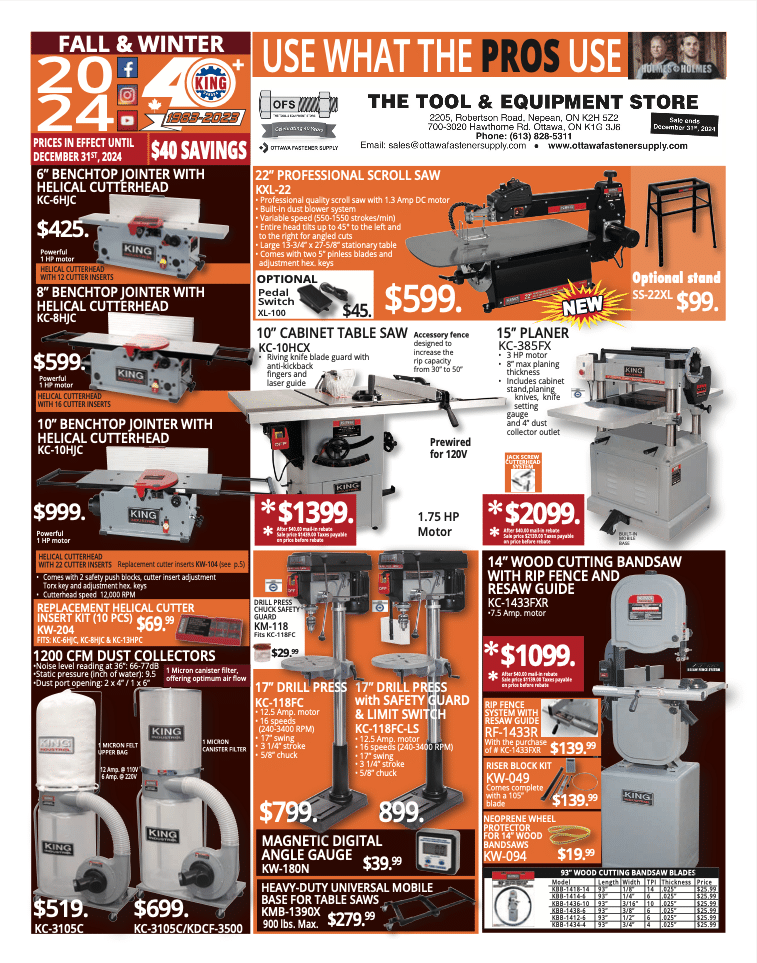 Ottawa Fasteners King Wood Flyer 2024 Cover page